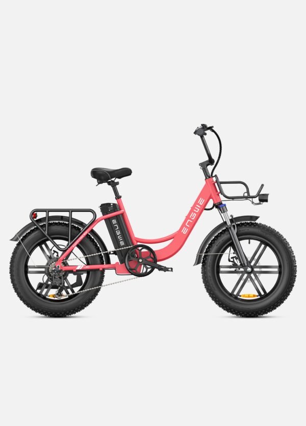 140KM Range Step-thru Electric Fat Bicycle with Front Suspension