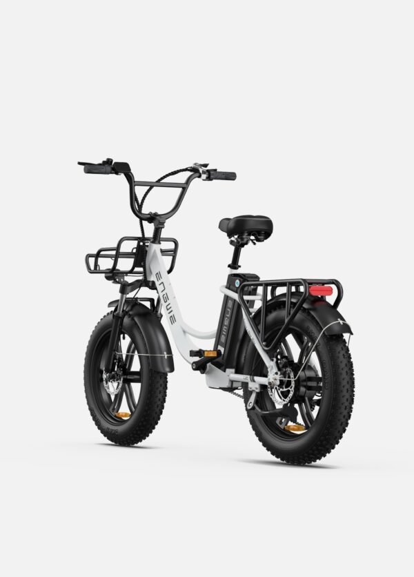 140KM Range Step-thru Electric Fat Bicycle with Front Suspension